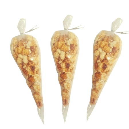 Just Popped - Gourmet Caramel Colored and Flavored Popcorn Cone Bags - Party Favor Baby Shower Best Popcorn - Gluten Free Non-GMO Fresh Pop-And-Go Snack - Perfect Gift 2 Cups Per Case - 24 Pack