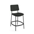 thumbnail image 1 of Amisco Sullivan 26 in. Counter Stool - Black Polyester / Black Metal, 1 of 9