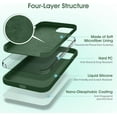 thumbnail image 3 of Liquid Silicone Case for iPhone 13 (6.1''), [Scratch-Resistant, Anti-Fingerprint, Shockproof] Protective Slim Fit Phone Case, 4-Layer Cover with Microfiber Lining, Silky-Soft Touch, Green, 3 of 14