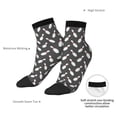 thumbnail image 6 of Rateoe Bowling Pins Pattern Quarter Crew Socks,Toe Seamed Ankle Socks,Cotton Cushioned Breathable Athletic Crew Sports Socks, 6 of 7