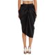 thumbnail image 2 of Falda plisada asimétrica plisada para mujer con cintura alta y pliegues Bright Black CH Bright Black CH Xishao ropa, 2 of 2