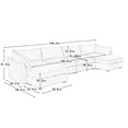 thumbnail image 2 of U Shape 4 Seater Cloud Couch Sectional Sofa with 2 Movable Ottomans, Living Room Couch, Oversized Modular 6-Seat Sofa with Storage Drawers Under Each Seat, Chenille Green, 2 of 19