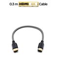 thumbnail image 2 of Cable HDMI PowerBear 4K de alta velocidad de 1 pie con conectores dorados, 2 of 7