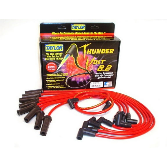 Taylor Wire / Vertex 84276 TAY84276 THUNDERVOLT 8.2 CUSTOM 8 CYL RED Fits select: 1994-1996,1997-2002 DODGE RAM 1500
