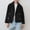 Black, variant on Plus Size Women's Wool Blend Lapel Jacket Long Sleeve Button Front Blazer with Pockets - Casual Fall Coat for Work, Weekend Brunch, or Evening Out