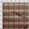 thumbnail image 2 of oneOone Cotton Silk Dark Olive Green Fabric Madras Check Sewing Fabric By The Yard Printed Diy Clothing Sewing Supplies 42 Inches Wide, 2 of 4