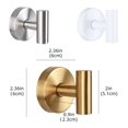 thumbnail image 6 of Hevirgo 2 Pcs Wall Mounted Towel Hooks Suction Cup Hooks Strong Load-bearing Simple Installation Coat Robe Hanger Storage Hooks, 6 of 8