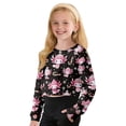 thumbnail image 5 of Xoenoiee Christmas Axolotl Candy Snowflake Print Crop Tops for Girls Kids Long Sleeve Sweatshirt Casual Pullover Loose Outwear Coat, 5-6 Years, 5 of 7