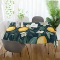 thumbnail image 3 of Yayeee Tablecloths 60" x 60" Rectangle Wrinkle Resistant Party Table Cover, Blue Floral Lemons, 3 of 8