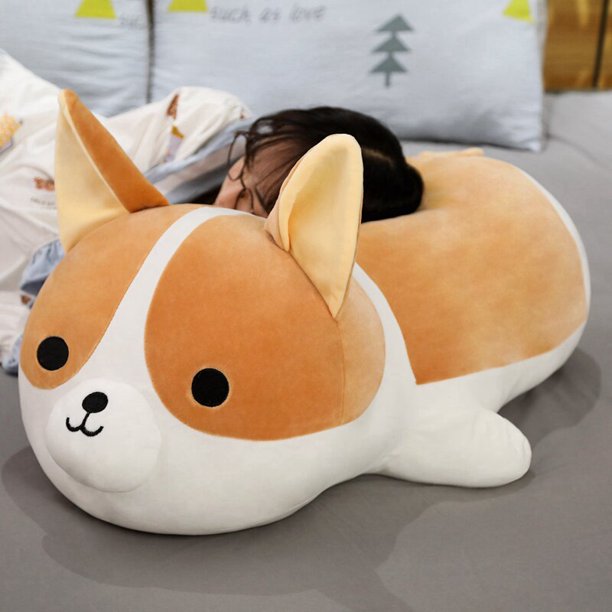 New 45/70/90CM Cute Fat Shiba Inu Dog Plush Toy Soft Kawaii Animal Cartoon Keji Dog Pillows Lovely Gifts For Kids Baby Children zhangmengya LED