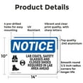 thumbnail image 2 of (2 Pack) Lab Coats Safety Glasses And OSHA Notice Sign 14 Inch X 10 Inch Indoor / Outdoor Rust-Free Aluminum Metal Signs for Workplace, Workshop, and Construction Site, Made in the USA, 2 of 8