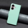 thumbnail image 3 of Allytechgroup Flip Wallet Phone Case for iPhone 16 with Lanyard, RFID Blocking PU Leather Case with Kickstand Credit Card Slot Full Body Protective for iPhone 16, Green, 3 of 5