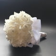 thumbnail image 4 of Kmbangi Artificial Wedding Bride Bouquet Romantic Handheld Bridesmaid Flower with Ribbon, 4 of 9