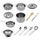 thumbnail image 4 of Delantal Juego de cocina y horneado para niños 18 PCS con delantal de gorro de chef Horno Mitt Pan Sopa Olla Cuchara Pala Utensilios de cocina Juego de rol de chef para niños Regalo educativo para niñ Tomshoo Delantal, 4 of 7