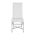 thumbnail image 3 of Milan 18.9" Contemporary Fabric and Metal Side Chair in Cream, 3 of 10