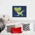 thumbnail image 4 of Naloa Dino Playing Roller Skate Print Canvas Bathroom Wall Art,Bathroom Wall Art Decoration, Canvas Poster Prints,Decorative Paintings for Living Room, Bathroom, Kids Room, 4 of 6