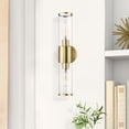 thumbnail image 4 of Livex Lighting Banca 2-Light Metal & Glass ADA Vanity Sconce in Antique Brass, 4 of 13