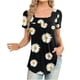 thumbnail image 1 of Blusa suelta de manga corta con cuello en V informal estampada a la moda para mujer OAVQHLG3B Store lin121212, 1 of 4