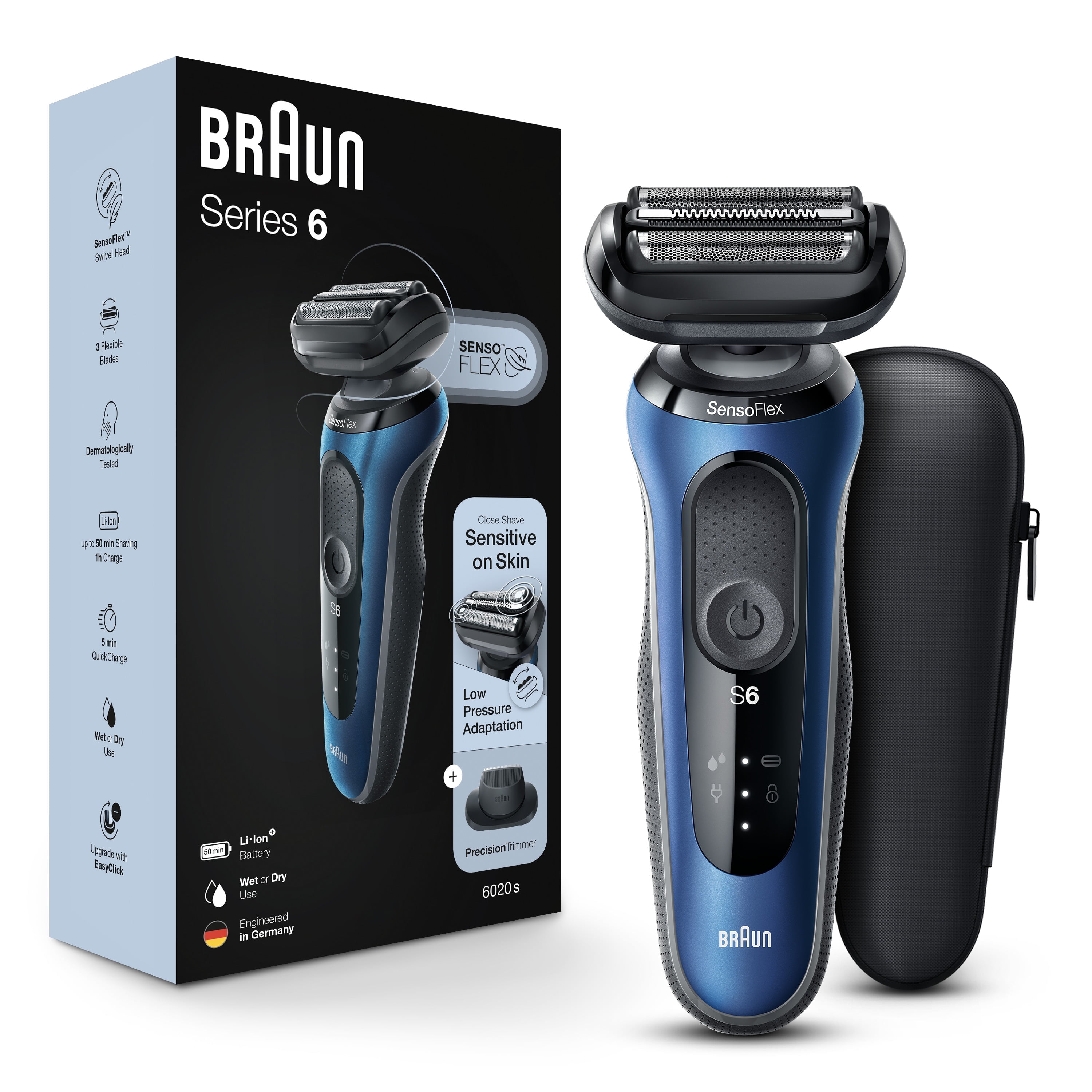 Braun Series 7025s Flex Rechargeable Wet Dry Men's Electric Shaver With  Beard Trimmer