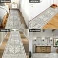 thumbnail image 5 of Findosom 2'x8' Vintage Boho Runner Rug Washable Non-slip Area Rug,Hallway Indoor Farmhouse Bedroom Kitchen Living Room Non Shedding Runner, Contemporary Low Plie Floor Carpet Doormat,Taupe, 5 of 9