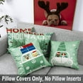thumbnail image 4 of Green Christmas Tree Pillow Covers 18x18 Set of 4 Dog Christmas Pillow Cases Xmas Farmhouse Decor for Home Couch Sofa, 4 of 6