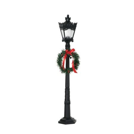 Christmas Indoor Electric Street Lamp Post Light Square Wreath Bow Christmas Indoor Electric Street Lamp Post Light Square Wreath Bow Decor