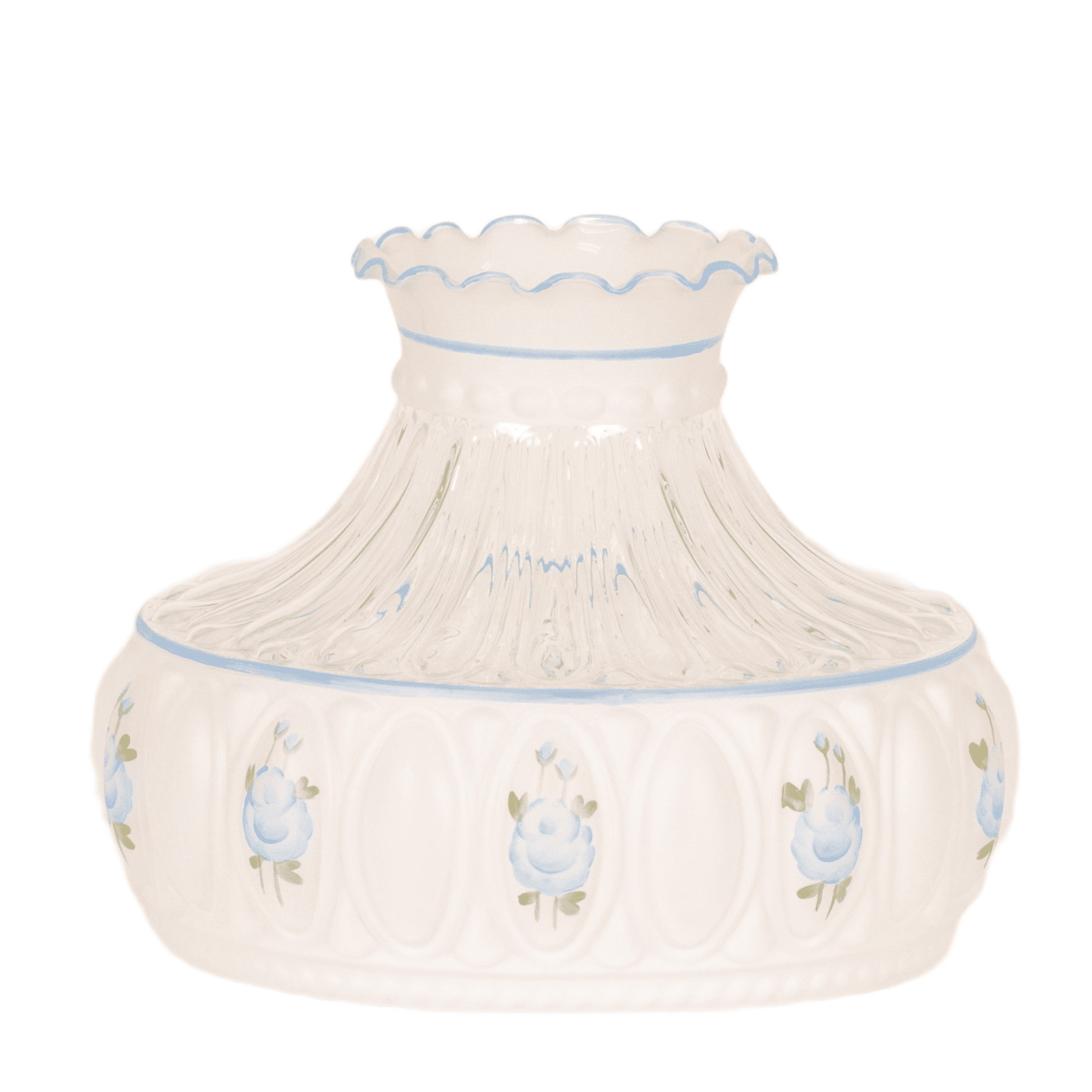 Aladdin 10" Blue Rose Glass Lamp Shade M750