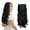 Dark Black, variant on LELINTA 18"/24" Clip In Hair Extensions 4 PCS Long Straight Curly Wavy Hair Extension Hairpieces for Women Girls Hair Extension Ponytail Full Head with 11 Clips