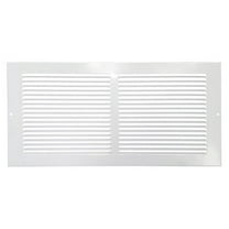 Hart & Cooley 650 Series 12" x 4" White Flat Wall Return Air Grille #043116 (Fits a 12"W x 4"H Hole)