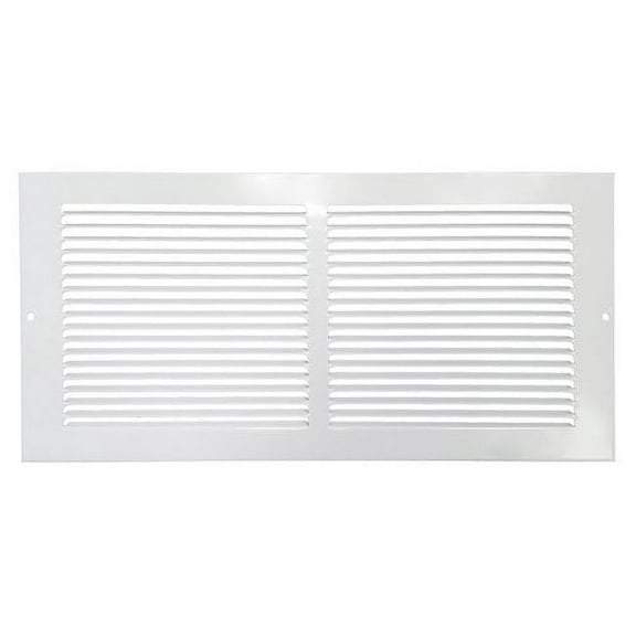 Hart & Cooley 650 Series 12" x 4" White Flat Wall Return Air Grille #043116 (Fits a 12"W x 4"H Hole)