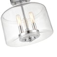 thumbnail image 2 of Millennium Lighting  Asheville 3 Light Semi-Flush Ceiling Mount with Clear Glass Shade in Multiple Finishes Chrome N/A Chrome, 2 of 5