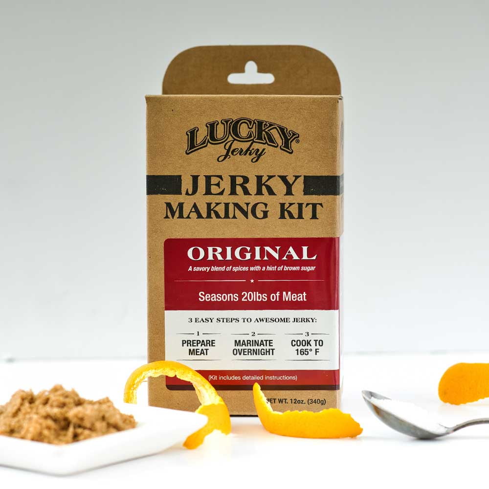 Lucky Jerky DIY Mixed Case - 6 Flavors, Makes 120 lbs of Jerky - Peppered, Teriyaki, Original, Red Pepper, BBQ, Sweet & Spicy