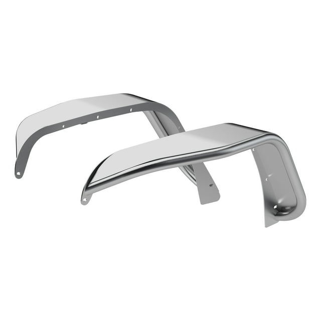 Aries 1500202 Fender Flare 9-1/4 Inch Tire Coverage; Raw; Aluminum; Compatible With ARIES Side Marker Lights; Direct-Fit; Set Of 2
