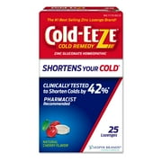 Cold-EEZE Cold Remedy Zinc Lozenges, Natural Cherry, Cold Relief, 25 Ct
