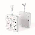 thumbnail image 1 of LEEYNEER 14-in-1 Power Strip with Surge Protection and One-Touch Control Switch - 4 Spacious AC Outlets with 6 USB Ports (including 2 Type-C) - Wall-Mountable Extension Cord for Office  S, 1 of 6