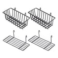 thumbnail image 2 of LEEYNEER 2 Sets Pegboard Baskets Peg Board Racks Wire Shelf Baskets Bins Wall Organizers, 2 of 6