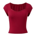 thumbnail image 6 of Daznico Womens Tops - Women's Lace Camisole Top Casual Sleeveless Tank for Spring Summer Stretchy Soft Basic Layering Piece - Shirts for Women,Color:Red,Size:XS, 6 of 8
