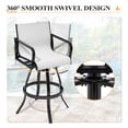 thumbnail image 6 of Crestlive Products Outdoor Swivel Bar Stools Set of 2, Patio Bar Height Chairs with Rust-Resistant Aluminum Frame, 360° Swivel Outdoor Bar Stools for Patio, Pool, Backyard, Bistro (Augustine Oyster), 6 of 7