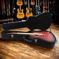thumbnail image 3 of Acoustic Guitar Hard Case Fits 41-Inch Guitars, PVC Leather Covered Lightweight Hardshell Case with Plush Lining, Lock Latch for Storage & Travel, Black, 3 of 6