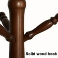 thumbnail image 4 of Wooden coat rack freestanding, 10 Hooks Coat Tree stand for Entryway, Solid Wood Standing Coat racks,  Vintage heavy duty coat rack, 4 of 6