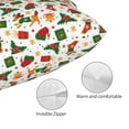 Adobk Christmas Hat Cute Puppy Print Pillow Cases Standard Size