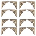 thumbnail image 1 of 16 Uds, Molduras de Madera Sin Pintar, Calcomanías, Apliques de Madera Europeos para Muebles, Armarios, Flores, Tallado en Madera, , 10Cm, 1 of 8