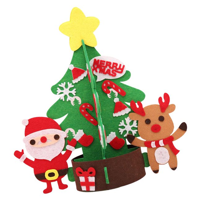 Árbol de Navidad de fieltro perfecl Árbol de Navidad de fieltro para niños 47x47cm