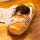 thumbnail image 5 of Almohada de peluche de pan con simulación 3D, suave, con mantequilla, pan tostado, cojín lumbar para la espalda, juguete de peluche para decoración del hogar, 157 pulgadas, 5 of 8