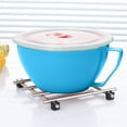 thumbnail image 5 of Kbndieu Stainless Steel Bowl Double Layer with Lid Handle Cup Ramen Bowl Soup Bowl Insulated Fresh Lunch Box on Clearance, 5 of 6