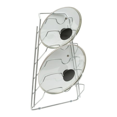 Organize It All Hanging Lid Organizer Rack, 6 Compartment, Chrome