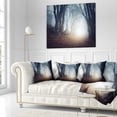thumbnail image 2 of Designart Magical Trees in Mysterious Forest - Modern Forest Throw Pillow - 16x16, 2 of 4