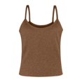 thumbnail image 7 of VISALY Women Plus Size Fashion Sleeveless Tops Slim Fit Vest Summertank Top Casual Tops, Plus Size Tops, Underwear Camisoles (Coffee, XXL), 7 of 7