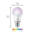 thumbnail image 4 of Philips Smart Wi-Fi Connected LED 60-Watt A19 Light Bulb, Frosted Color & Tunable White, Dimmable, E26 Medium Base (2-Pack), 4 of 12