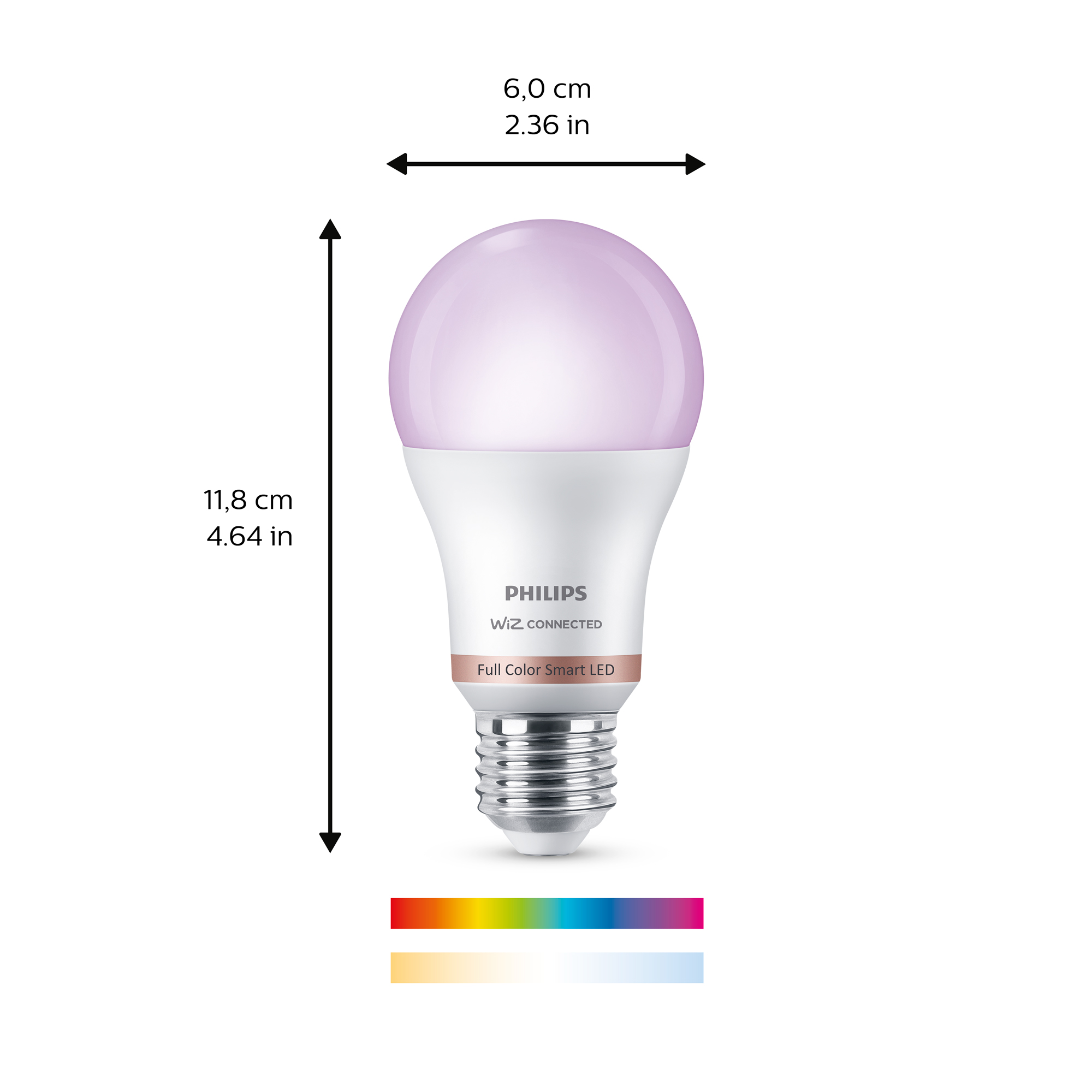 Philips Smart Wi-Fi LED Light Bulbs, 60W Equivalent, 2-Pack photo 4